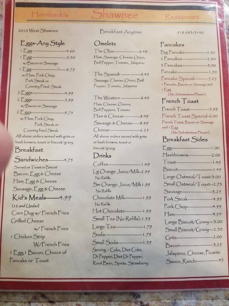 Shawnee Restaurant Menu image 2