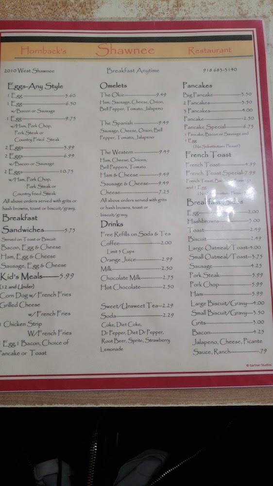 Shawnee Restaurant Menu image 3